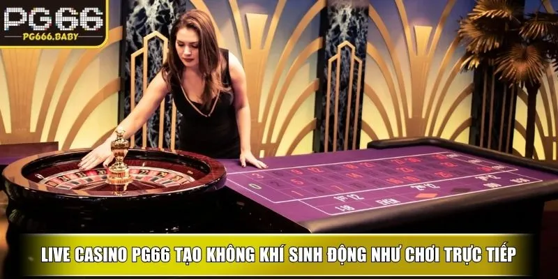 Live casino PG66 tạo không khí sinh động như chơi trực tiếp